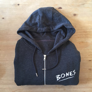 Bones Scratch logo zip up hoodie