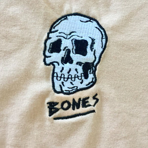 Bones peach embroidered tee